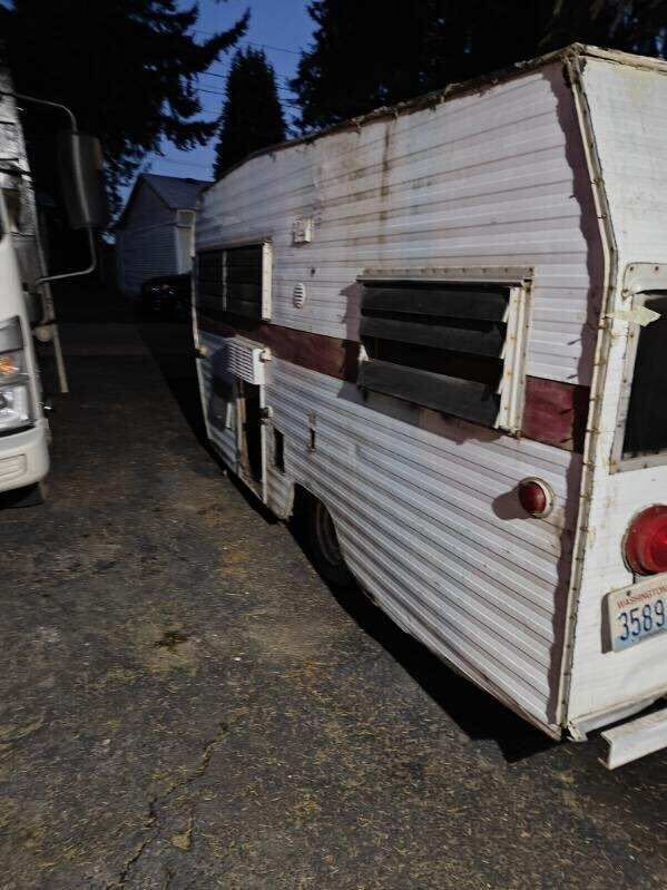 Junk RV awaiting removal in Washington