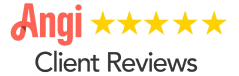 Angi Client Reviews five-star badge for Junk B Gone
