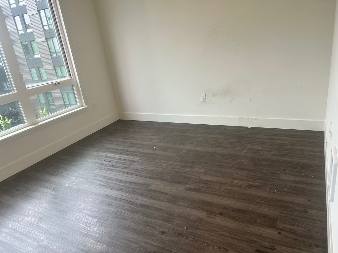 Empty Lynnwood apartment living room after a turnover cleanout