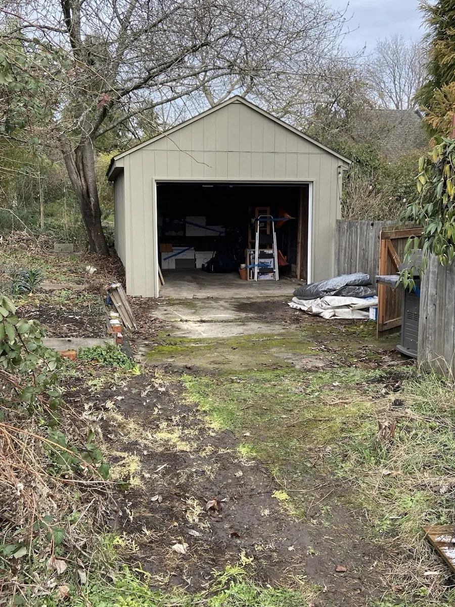 After — Backyard cleared and clean