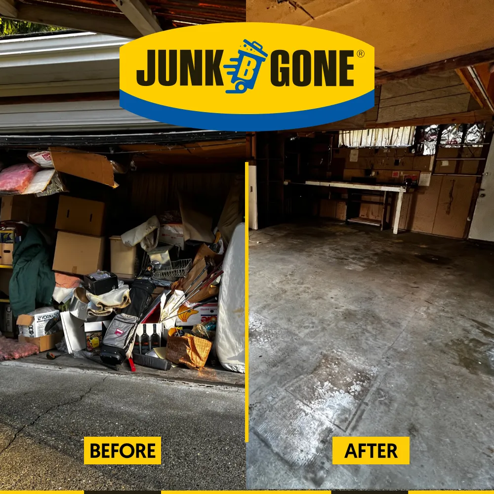 Mercer Island garage cleanout — before and after