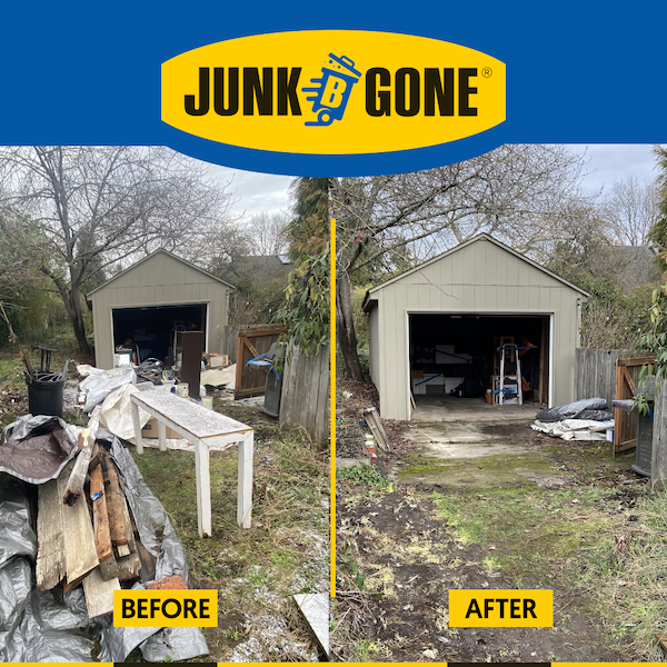 Junk Removal Before and After images Seattle