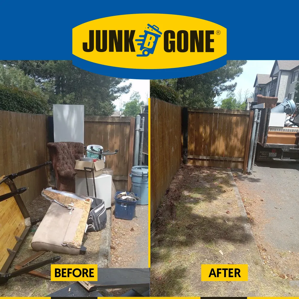 Before and After Junk Removal Lynnwood Apartment Cleanout Service