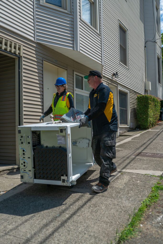 Refrigerator removal service in Seattle apartment by Junk B Gone