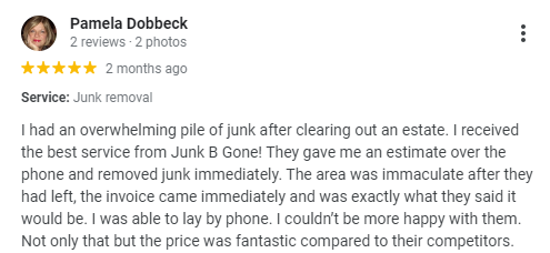 Junk B Gone Google Review 1