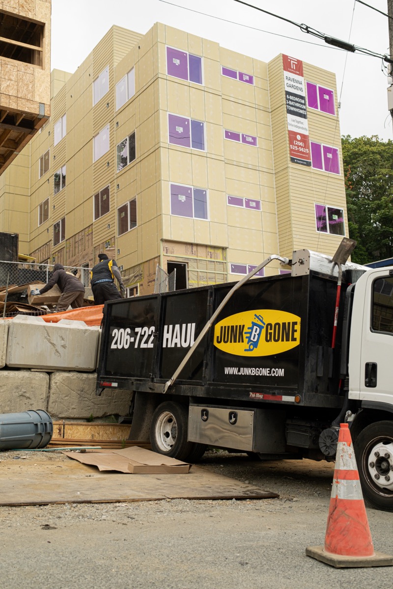 JBG truck in Ravenna neighborhood