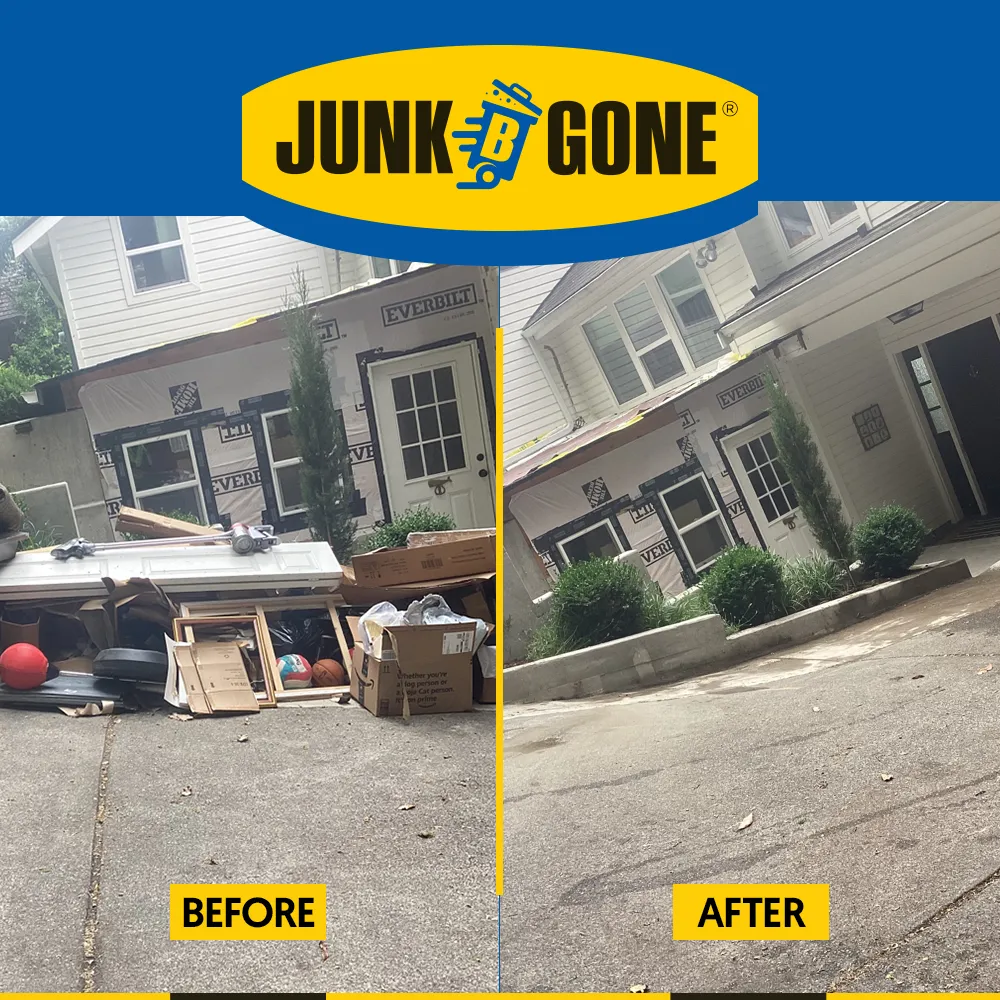 Construction debris removal from driveway